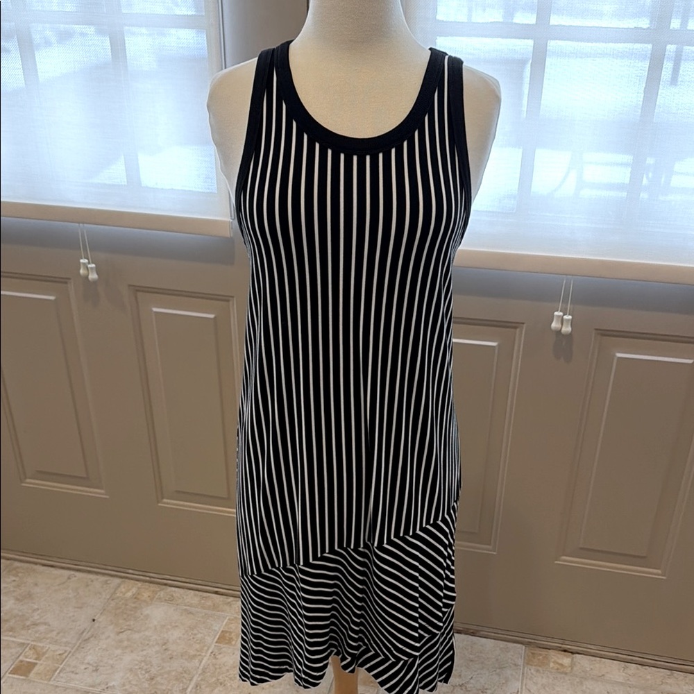 CAbi ATC wink dress Black and White Striped Dress